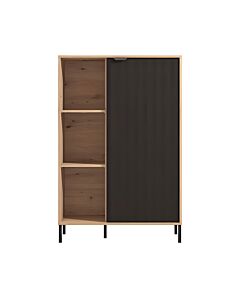 ΒΙΤΡΙΝΑ VANDEA 2K POP ARTISAN-ΜΑΥΡΟ ΜΑΤ 87x40x131cm