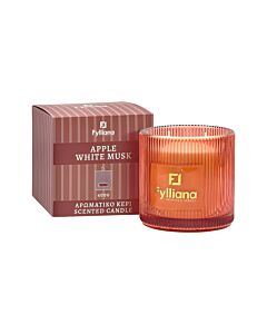 ΑΡΩΜΑΤΙΚΟ ΚΕΡΙ APPLE WHITE MUSK FL25245 ΣΕ ΓΥΑΛΙΝΟ ΒΑΖΑΚΙ ΚΑΙ ΣΥΣΚΕΥΑΣΙΑ ΔΩΡΟΥ 400gr