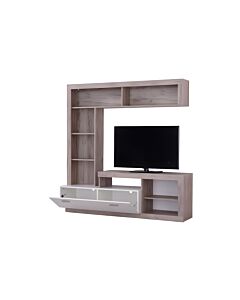 ΚΕΝΤΡΟ ΨΥΧΑΓΩΓΙΑΣ-ΣΥΝΘΕΣΗ GLEN GREY OAK/ΛΕΥΚΟ 170x41x170cm