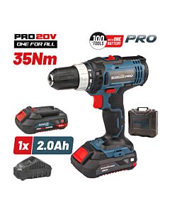 BORMANN PRO BBP3000 ΔΡΑΠΑΝΟΚΑΤΣΑΒΙΔΟ ΜΠΑΤΑΡΙΑΣ 20V, 35Nm, LI-ION, ΜΕ 2 ΤΑΧΥΤΗΤΕΣ,1x2Ah & ΒΑΛΙΤΣΑ