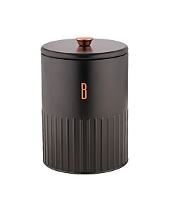 ΜΠΙΣΚΟΤΙΕΡΑ ΜΕΤΑΛΛΙΚΗ ΜΑΥΡΗ BISCUITS ΜΕ ROSE GOLD ΛΕΠΤΟΜΕΡΕΙΕΣ 13,8x13,8x20,1cm