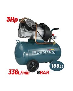 BORMANN BAT5015 ΑΕΡΟΣΥΜΠΙΕΣΤΗΣ, ΜΟΝΟΜΠΛΟΚ, ΔΙΚΥΛΙΝΔΡΟΣ,3HP,100L, /MIN 336lt