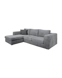 ΚΑΝΑΠΕΣ MONDIVA ΑΡΙΣΤΕΡΗ ΓΩΝΙΑ ΓΚΡΙ ΧΡΩΜΑ 280x180x83cm