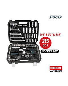 BORMANN PRO BHT5220 ΚΑΡΥΔΑΚΙΑ 1/2'', 1/4'' & 3/8'' ΜΕ ΚΑΣΤΑΝΙΑ 215τμχ