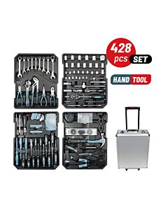 ΣΕΤ 428τμχ BORMANN BHT5050 ΕΡΓΑΛΕΙΩΝ ΣΕ ΤΡΟΛΕΙ ΑΛΟΥΜΙΝΙΟΥ
