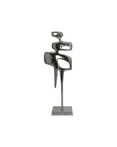 ΕΠΙΤΡΑΠΕΖΙΟ ΔΙΑΚΟΣΜΗΤΙΚΟ SCULPTURE ΑΣΗΜΙ ΝΙΚΕΛ 20x11x60cm