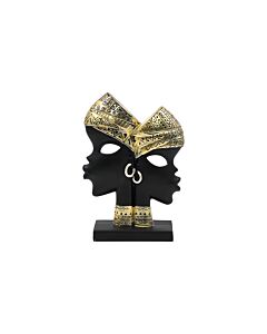 ΕΠΙΤΡΑΠΕΖΙΑ ΔΙΑΚΟΣΜΗΤΙΚΗ ΦΙΓΟΥΡΑ AFRICAN FL240309 ΜΑΥΡΟ-ΧΡΥΣΟ ΧΡΩΜΑ 13x5x18cm