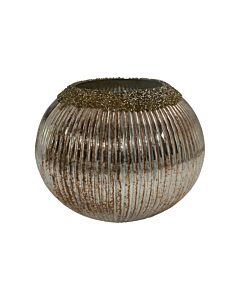 ΓΥΑΛΙΝΟ ΕΠΙΤΡΑΠΕΖΙΟ ΚΗΡΟΠΗΓΙΟ-ΡΕΣΩ FL728 COPPER ΧΡΩΜΑ 19x15cm