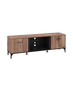 ΕΠΙΠΛΟ TV CORSICA 170 FLAGSTAFF OAK-ΜΑΥΡΟ 170,5x42x53,5cm