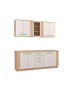 ΣΥΝΘΕΣΗ ΚΟΥΖΙΝΑΣ BELFORT 200 ARTISAN OAK/CASHMERE 200x51x200cm