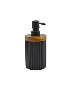 DISPENSER ΠΟΛΥΕΣΤΕΡΙΚΟ ΜΑΥΡΟ ΜΕ ΞΥΛΟ ΑΚΑΚΙΑΣ 7,9x7,9x17,5cm