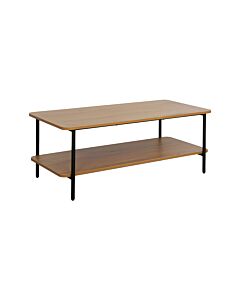 ΜΕΤΑΛΛΙΚΟ ΤΡΑΠΕΖΙ ΣΑΛΟΝΙΟΥ FL2504 BLACK OAK ΧΡΩΜΑ 100x50x40cm