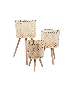 ΣΕΤ 3 ΨΑΘΙΝΑ ΚΑΣΠΩ ΦΥΣΙΚΟ ΧΡΩΜΑ +25x25x43cm+29x29x57cm 20x20x34cm