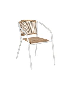 ΠΟΛΥΘΡΟΝΑ ΚΗΠΟΥ FYLLIANNA FL11465 ΑΠΟ ΣΥΝΘΕΤΙΚΟ RATTAN MΕ ΜΕΤΑΛΛΙΚΟ ΣΚΕΛΕΤΟ ΛΕΥΚΟ ΧΡΩΜΑ 54x63x74cm