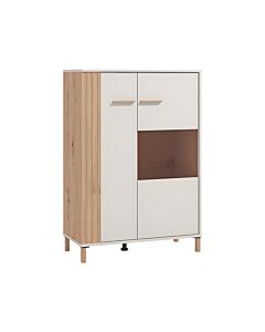 ΒΙΤΡΙΝΑ BELFORT 2K VS1 CASHMERE-ARTISAN OAK O R S 85x40x122cm