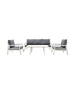 ΣΕΤ ΣΑΛΟΝΙ ΚΗΠΟΥ 4 ΤΕΜΑΧΙΩΝ SANTIAGO ΛΕΥΚΟ ΧΡΩΜΑ 188x80x70cm