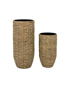ΣΕΤ 2 ΨΑΘΙΝΑ ΚΑΣΠΩ FL2419 ΚΑΦΕ-ΜΠΕΖ ΧΡΩΜΑ 31x31x57cm 37x37x80cm