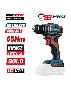 BORMANN PRO BBP5400 ΔΡΑΠΑΝ/ΒΙΔΟ ΚΡΟΥΣΤΙΚΟ, COMPACT, BRUSHLESS 20V, LI-ION, 65Nm ΜΕ 2 ΤΑΧΥΤΗΤΕΣ