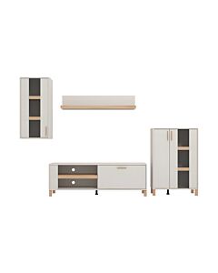 ΚΕΝΤΡΟ ΨΥΧΑΓΩΓΙΑΣ-ΣΥΝΘΕΣΗ SHEFFIELD CASMERE/ARTISAN OAK 289x40x181cm