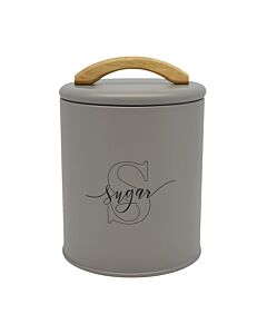 ΒΑΖΟ ΜΕΤΑΛΛΙΚΟ TAUPE ΜΕ ΞΥΛΙΝΗ ΛΑΒΗ SUGAR 11x11x15cm