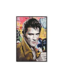 ΠΙΝΑΚΑΣ ΣΕ ΚΑΜΒΑ ΜΕ ΠΛΑΣΤΙΚΟ ΠΛΑΙΣΙΟ ELVIS PRESLEY 62x4x92cm