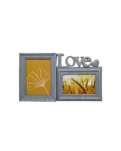 ΠΟΛΥΚΟΡΝΙΖΑ ΠΛΑΣΤΙΚΗ 2 ΘΕΣΕΩΝ ΓΚΡΙ ΑΝΤΙΚΕ LOVE 37x3x22cm
