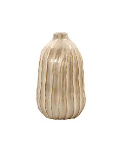 ΚΕΡΑΜΙΚΟ ΒΑΖΟ FL269 ΚΡΕΜ-ΧΡΥΣΟ ΧΡΩΜΑ 19x31cm