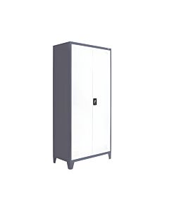 ΜΕΤΑΛΛΙΚΗ ΝΤΟΥΛΑΠΑ VALJA ΓΚΡΙ ΛΕΥΚΟ ΧΡΩΜΑ 90x45x190cm