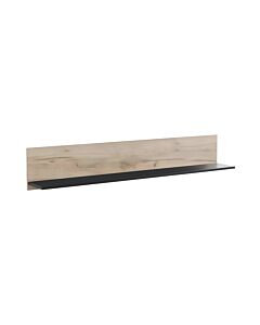 ΡΑΦΙ ΤΟΙΧΟΥ UMBRIA ZP GREY OAK-ΜΑΥΡΟ M B R 137x19x24cm
