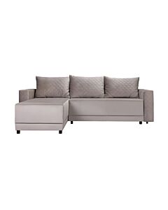 ΓΩΝΙΑΚΟΣ ΚΑΝΑΠΕΣ ΚΡΕΒΑΤΙ LOTOS ΚΑΦΕ ΧΡΩΜΑ 237x168x80cm