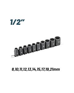 ΣΕΤ 10τμχ BORMANN PRO BHT7703 ΚΑΡΥΔΑΚΙΑ ΑΕΡΟΣ 1/2'' , 8,10,11,1213,14,15,17,19, , 21mm