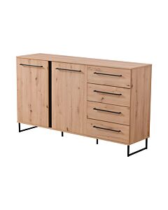 ΚΟΜΟΤΑ-ΜΠΟΥΦΕΣ SARDINIA 3K4F ARTISAN OAK / ΜΑΥΡΟ SRD 159x42x92.5cm