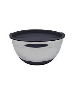 ΜΠΟΛ INOX ΜΕ ΜΑΥΡΟ ΚΑΠΑΚΙ ΚΑΙ ΒΑΣΗ ΣΙΛΙΚΟΝΗΣ 1,4lt
