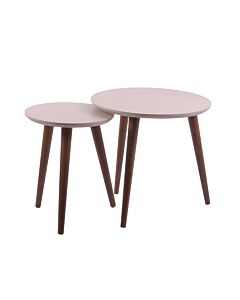ΣΕΤ ΖΙΓΚΟΝ 2 ΤΕΜΑΧΙΩΝ ATRIA MACCHIATO ΜΕ WALNUT ΠΟΔΙΑ