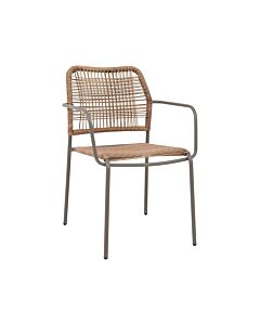 ΠΟΛΥΘΡΟΝΑ ΚΗΠΟΥ LEANA ΚΑΦΕ ΧΡΩΜΑ 56x59x80cm