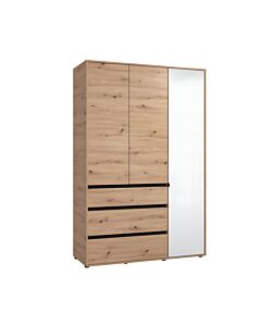 ΝΤΟΥΛΑΠΑ CORBETT 3K3F1O H211 ARTISAN/ΜΑΥΡΟ ΜΑΤ ΧΡΩΜΑ 138x55x211cm