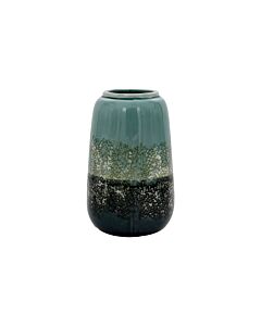 ΚΕΡΑΜΙΚΟ ΒΑΖΟ FL2362 ΠΡΑΣΙΝΟ-ΓΚΡI ΧΡΩΜΑ 17x26cm