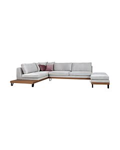 ΚΑΝΑΠΕΣ FILIPPA ΑΡΙΣΤΕΡΗ ΓΩΝΙΑ ICE ΜΕ ΡΟΖ ΜΑΞΙΛΑΡΙΑ 360x240cm