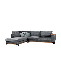 ΚΑΝΑΠΕΣ ANGELO ΑΡΙΣΤΕΡΗ ΓΩΝΙΑ ΣΚΟΥΡΟ ΓΚΡΙ 300x230x95cm