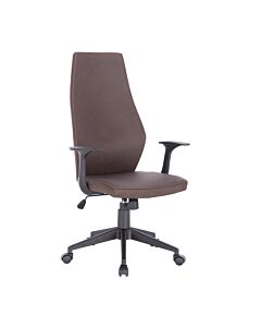 ΚΑΡΕΚΛΑ ΓΡΑΦΕΙΟΥ 9620 ΣΚΟΥΡΟ ΚΑΦΕ ΜΕ ΠΟΡΤΟΚΑΛΙ ΡΑΦΕΣ 67x61x124.5cm