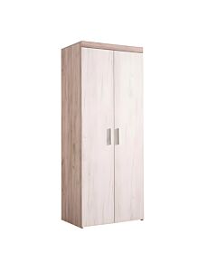 ΝΤΟΥΛΑΠΑ 2Κ ARNO GREY OAK-WHITE OAK 80x55x202cm
