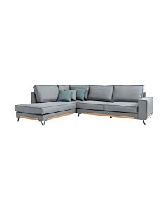 ΚΑΝΑΠΕΣ LOFTIO ΑΡΙΣΤΕΡΗ ΓΩΝΙΑ ΓΚΡΙ ΧΡΩΜΑ 280x220x95cm