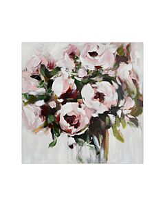 ΠΙΝΑΚΑΣ ΣΕ ΚΑΜΒΑ FLOWER 35296 ΚΑΦΕ-ΜΠΕΖ-ΡΟΖ-ΛΕΥΚΟ 100x3x100cm