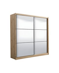 ΝΤΟΥΛΑΠΑ NAVARA ME ΚΑΘΡΕΦΤΗ 215 2 OG ARTISAN OAK 213x60x215,5cm