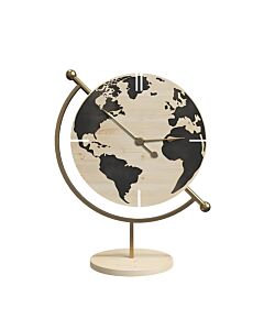ΕΠΙΤΡΑΠΕΖΙΟ ΡΟΛΟΙ GLOBE NATURE ΞΥΛΟ-ΜΕΤΑΛΛΟ SLS 22.5x12x30.5cm