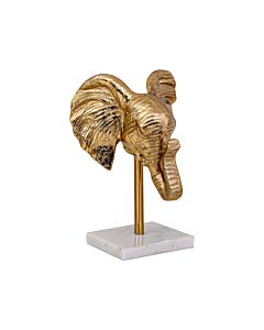 ΕΠΙΤΡΑΠΕΖΙΑ ΔΙΑΚΟΣΜΗΤΙΚΗ ΦΙΓΟΥΡΑ ELEPHANT HEAD ΑΝΤΙΚΕ ΧΡΥΣΟ ΧΡΩΜΑ 17x14x24cm