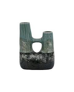 ΚΕΡΑΜΙΚΟ ΒΑΖΟ FL3204 ΠΡΑΣΙΝΟ-ΓΚΡΙ ΧΡΩΜΑ 20x11x26cm