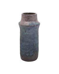 ΚΕΡΑΜΙΚΟ ΒΑΖΟ FL3589 ΜΠΛΕ-ΜΠΡΟΝΖΕ ΧΡΩΜΑ 14x32cm
