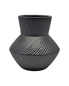 ΒΑΖΟ ΚΕΡΑΜΙΚΟ ΣΕ ΜΑΥΡΟ ΜΑΤ ΧΡΩΜΑ 17,5x17,5x18cm