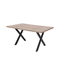 ΤΡΑΠΕΖΙ ΤΡΑΠΕΖΑΡΙΑΣ ALFA GREY OAK ΕΠΙΦΑΝΕΙΑ ΜΕ ΜΑΥΡΗ ΒΑΣΗ FPS 140x90x75cm